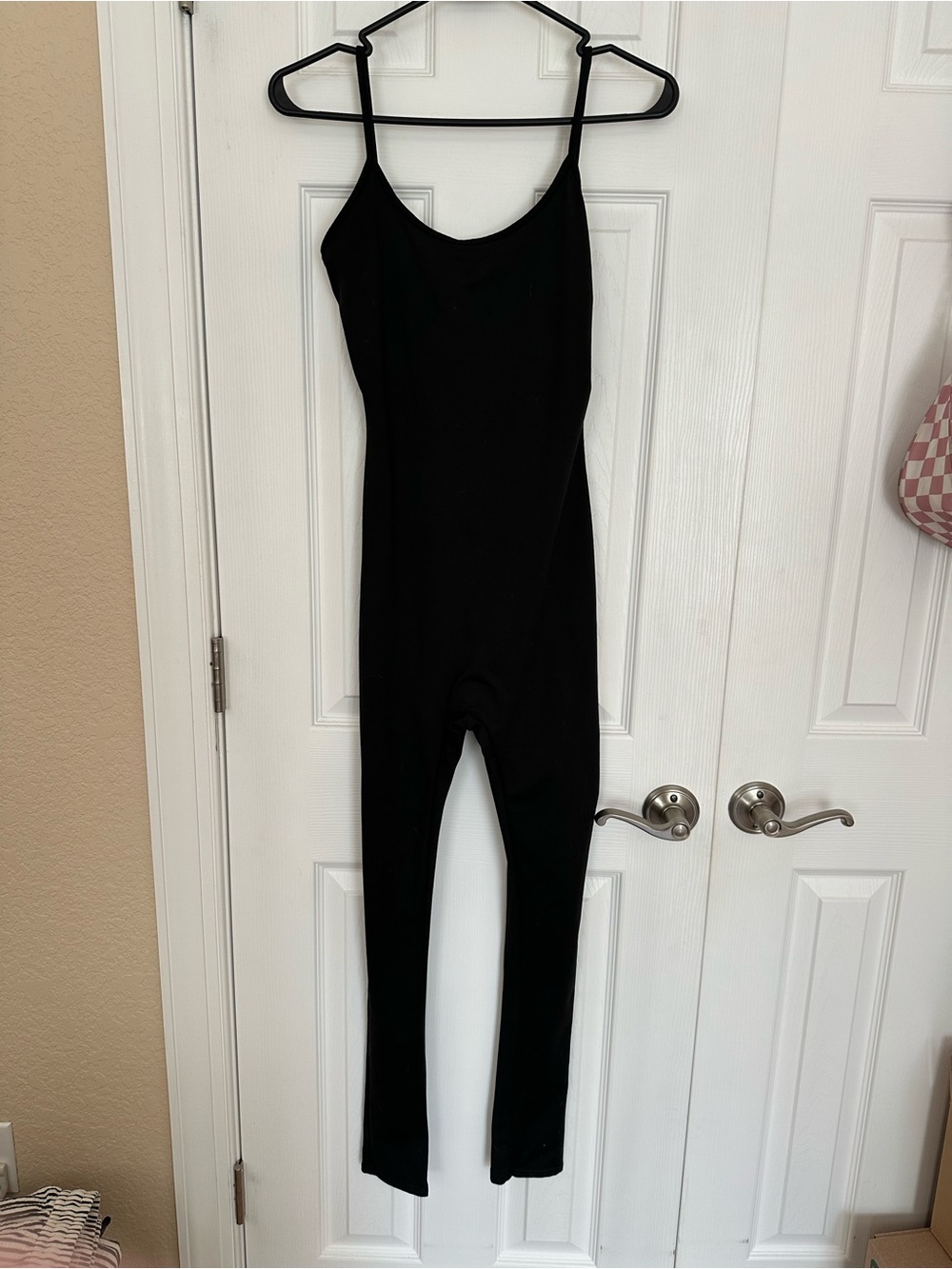 Black Slim Jumpsuit with Spaghetti Straps